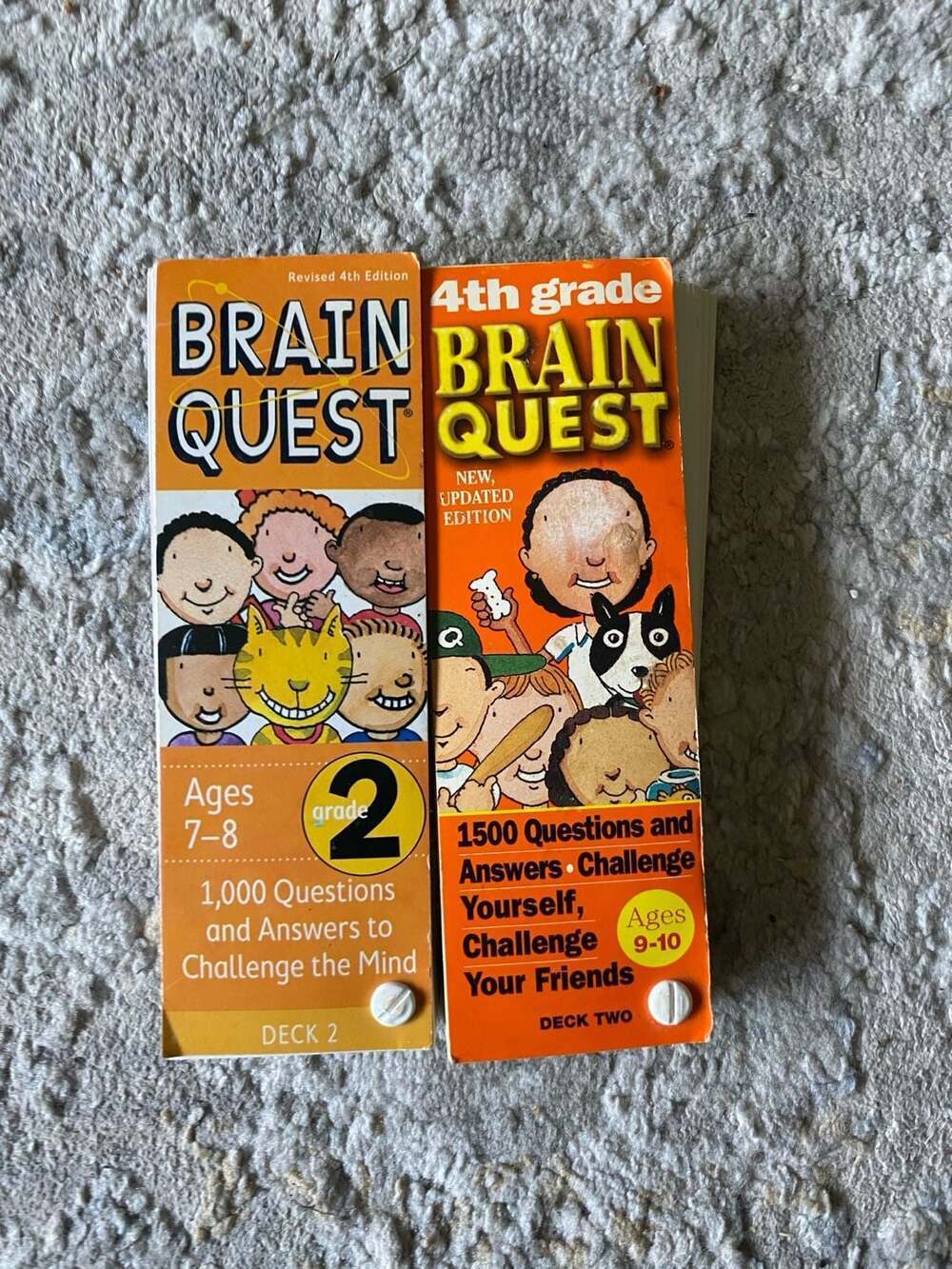 Lot of 2 Brain Quest Educational Deck Cards Grade 2 and Grade 4